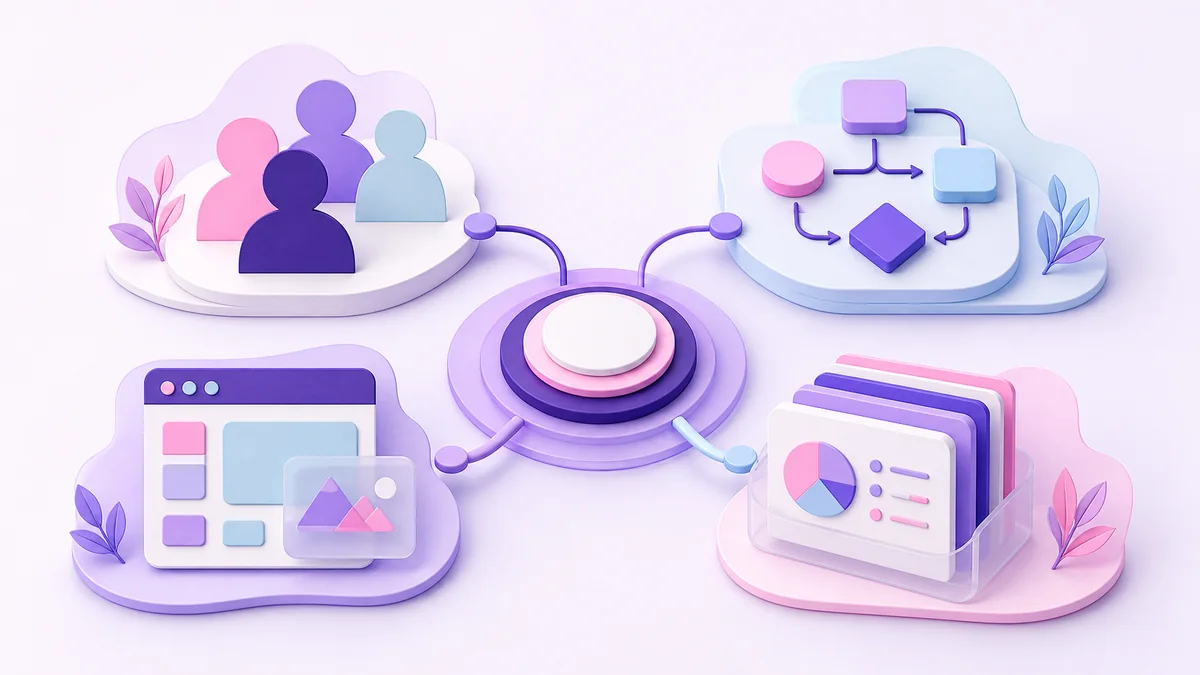People, processes, software and data connected around one business system